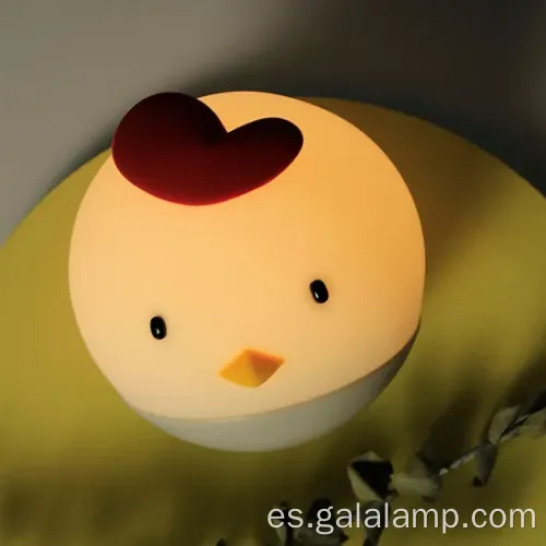 Adorable luz de pollo de silicona suave para niños para niños